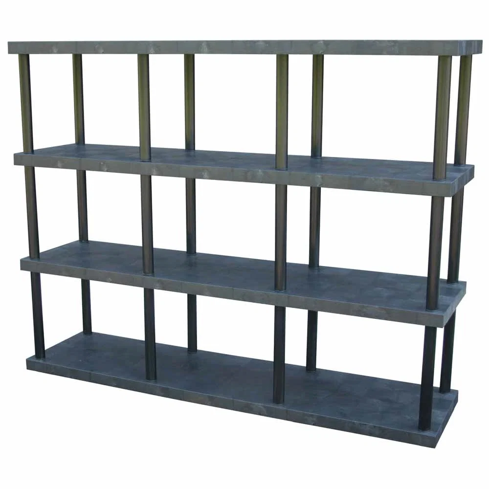 Modern DuraShelf Solid Top 96 quot w x 75 quot h 4-Shelf System Organic