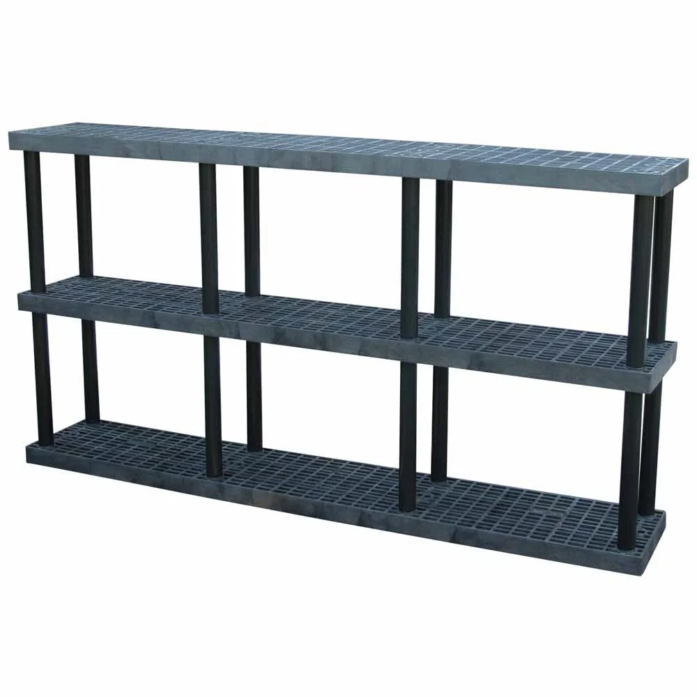 High-Performance DuraShelf Grid Top 96 quot w x 51 quot h 3-Shelf System Safe
