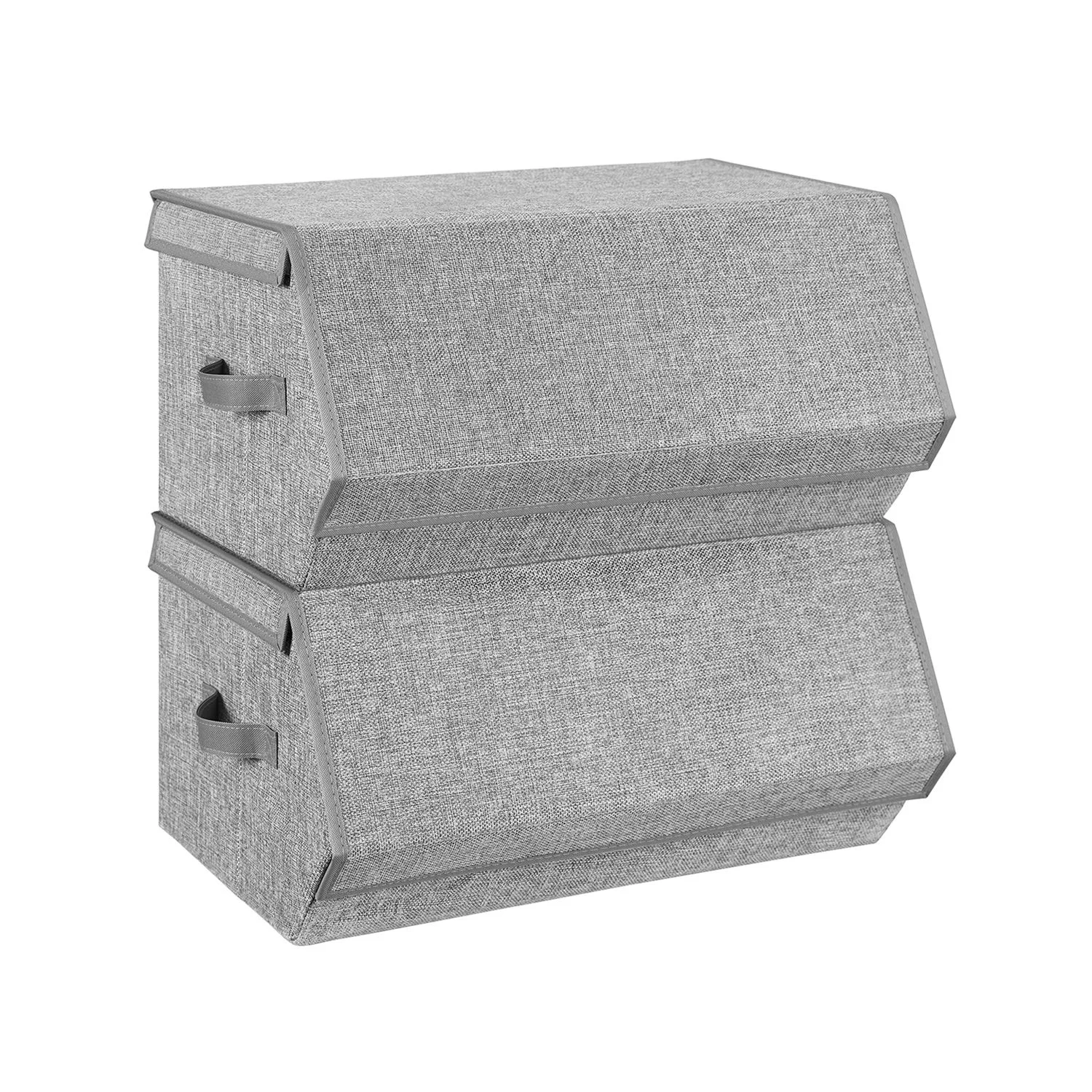 Solid SONGMICS Large Stackable Storage Bins Cubes with Lids High-Quality