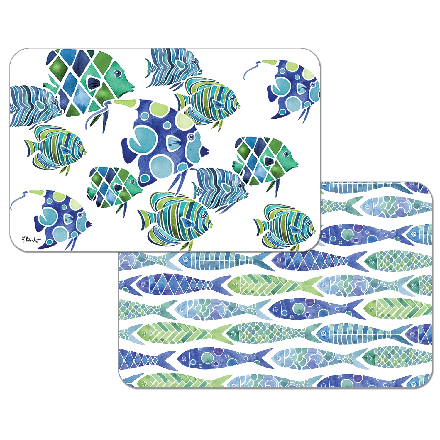 Sustainable REVERSIBLE PLACEMAT TAHITI FISH High-Quality