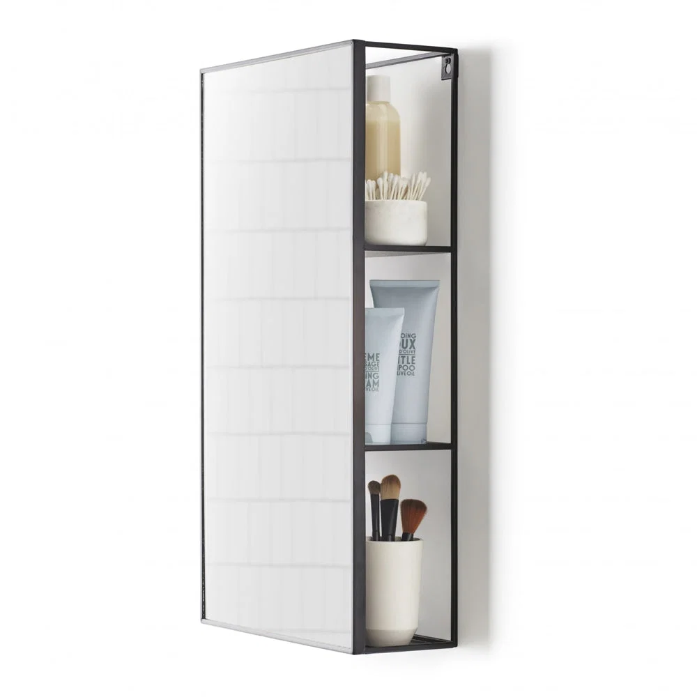 Smooth Cubiko Mirror amp Storage Unit Traditional