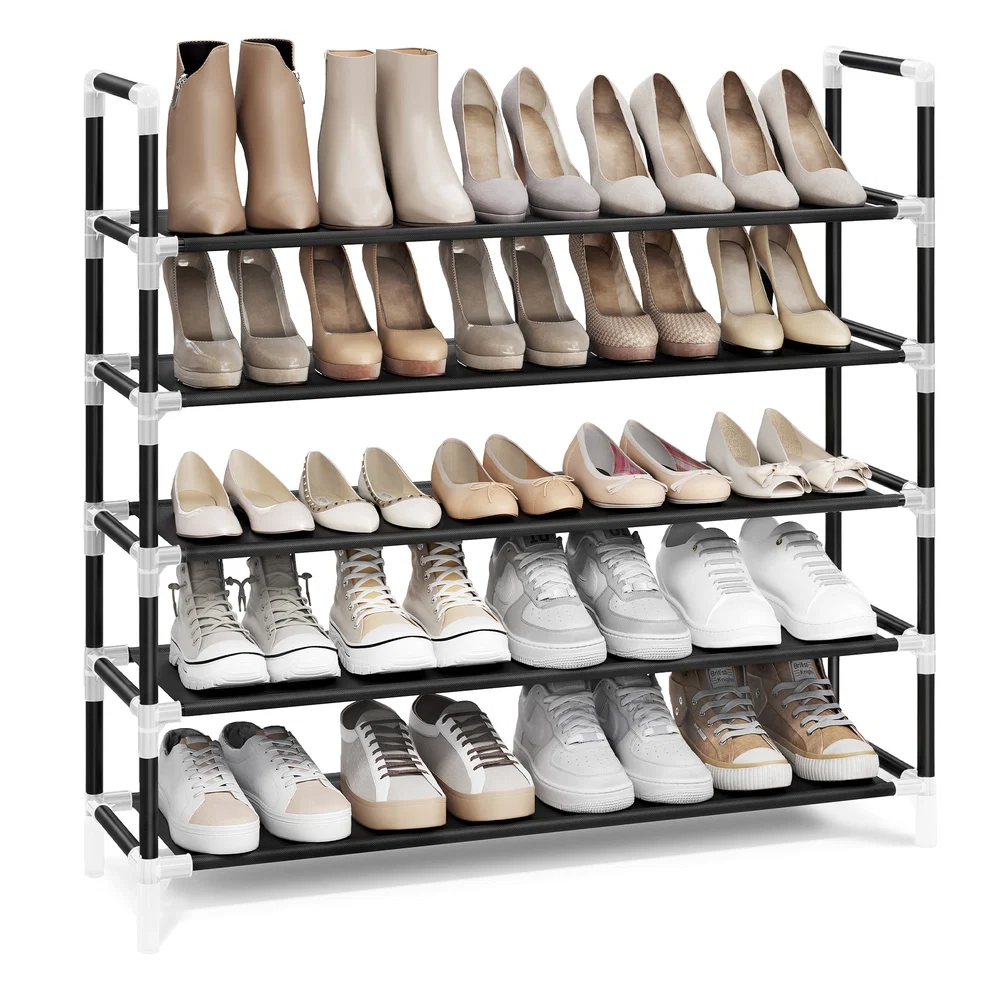 Long-Lasting SONGMICS 5 Tier Shoe Roack for 20-25 Pairs Solid