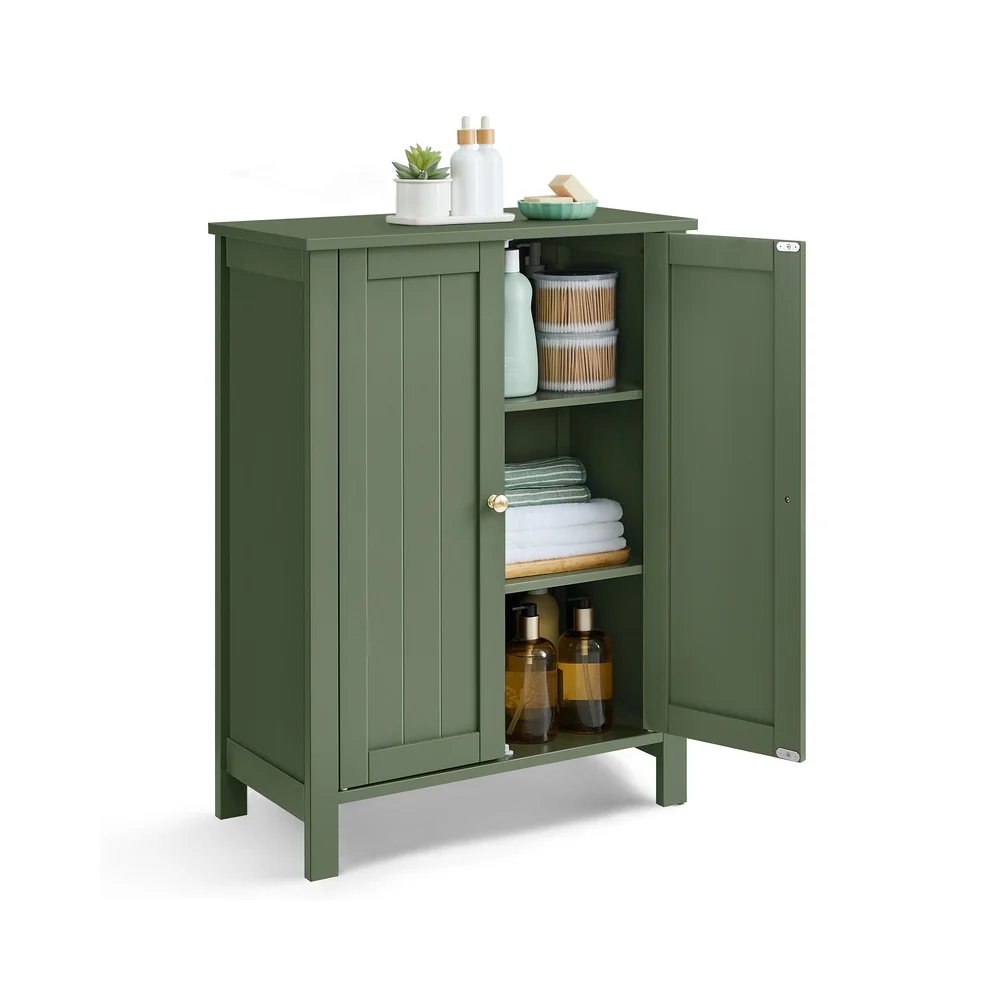 Breathable VASAGLE Helan Collection - Bathroom Floor Storage Cabinet with Double Door Top-Quality