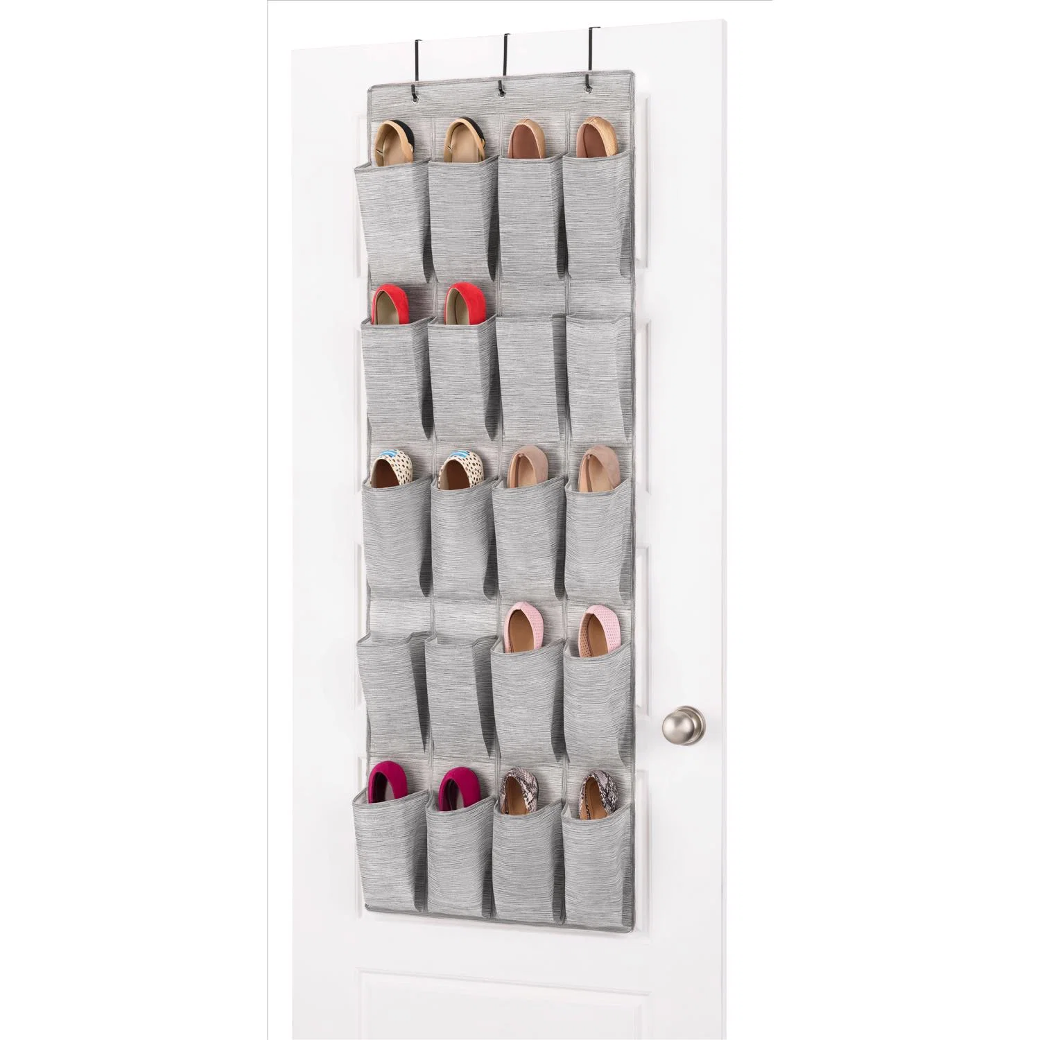 Refined HANGING SHOE ORGANIZER GREY Premium Material
