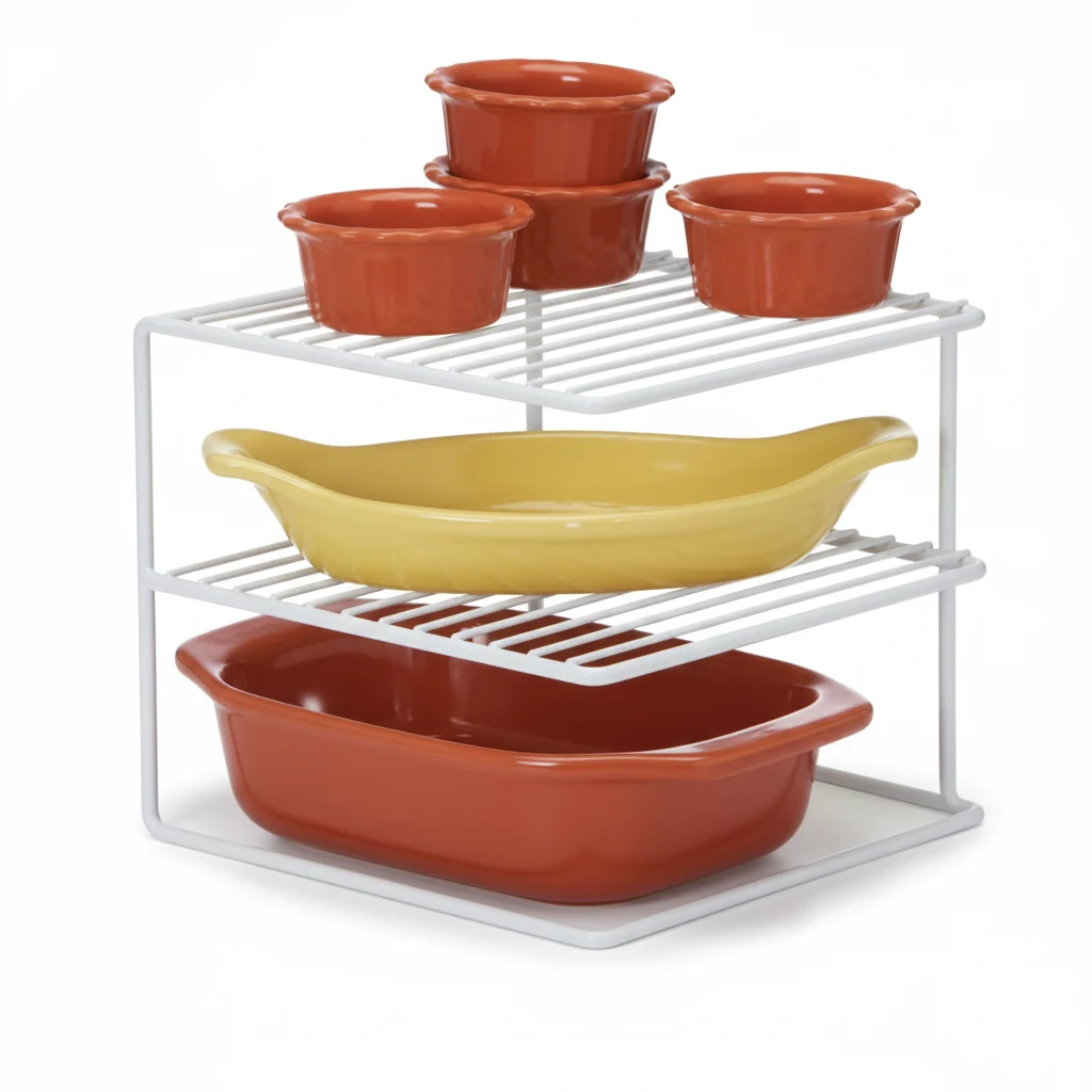 Eco-Friendly 3 Tier Corner Shelf - White Breathable
