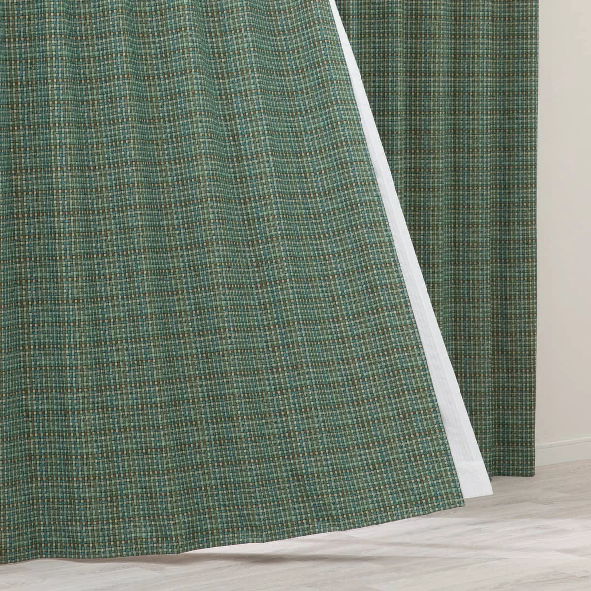 Smooth RD132 Blackout Curtain Green W100 x H135 cm 2 Panels Excellent