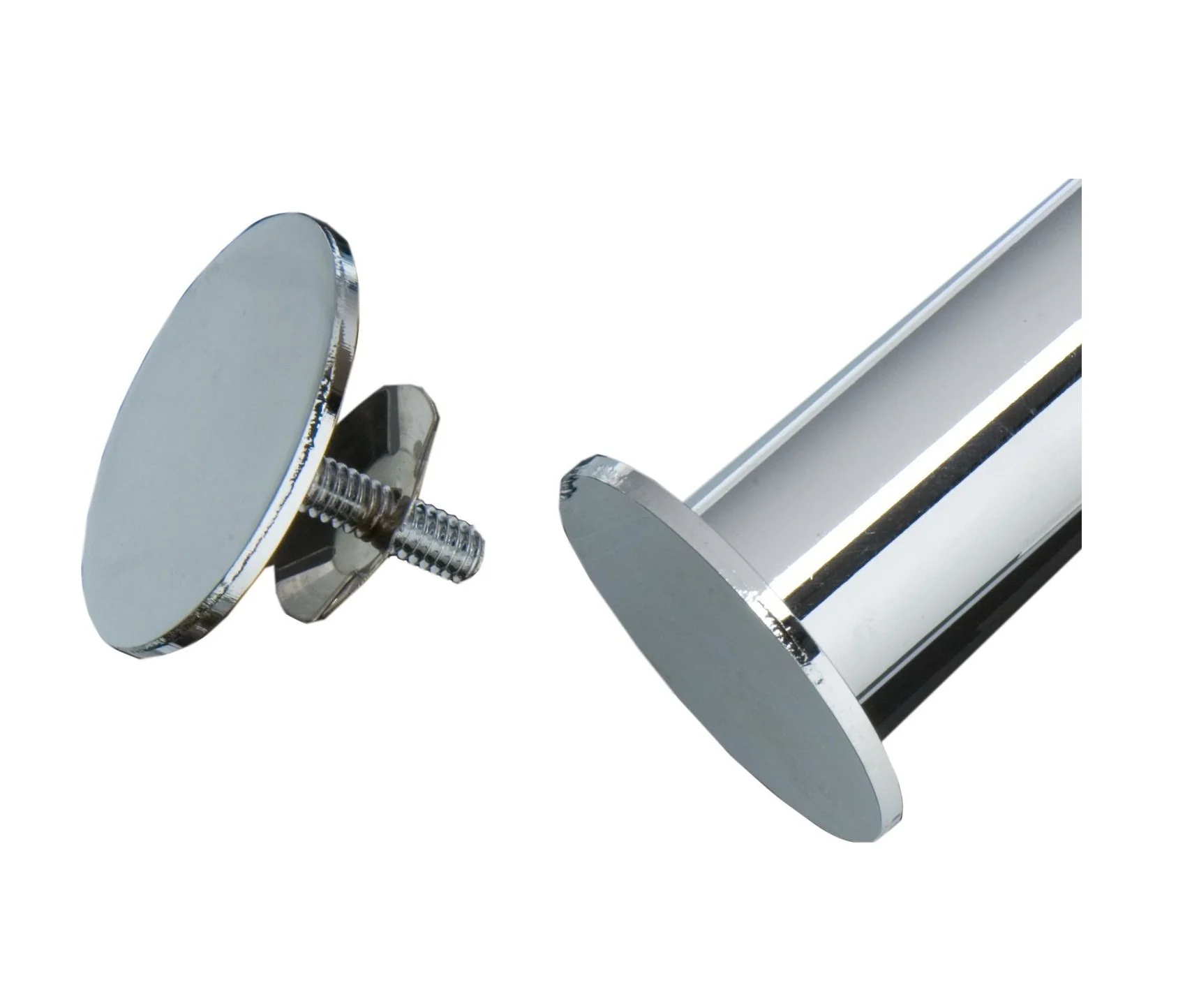 Dependable domRail Rod Stops - Chrome Fashionable