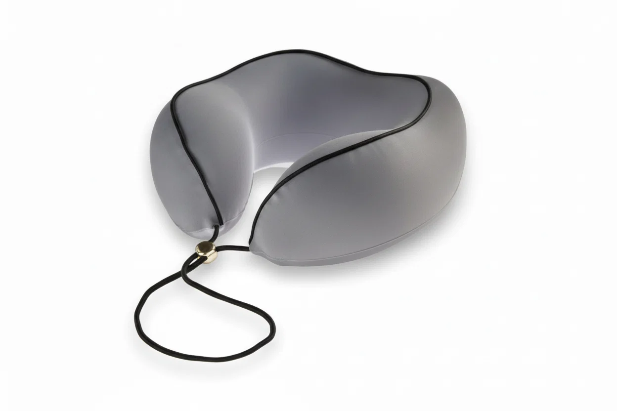 Practical NECK PILLOW MEMORY FOAM GREY Clean