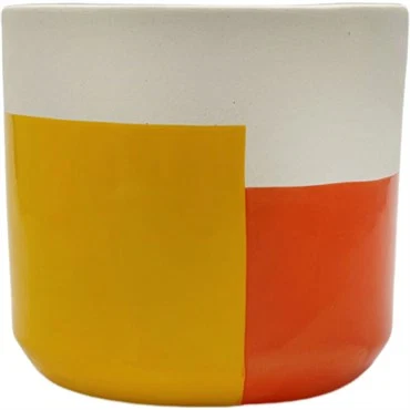 World-Class CERAMIC POT CANDYCORN 5.3 quot Top-Quality