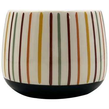 Breathable MATTE MULTI COLOR STRIPES POT 5.3 quot Versatile