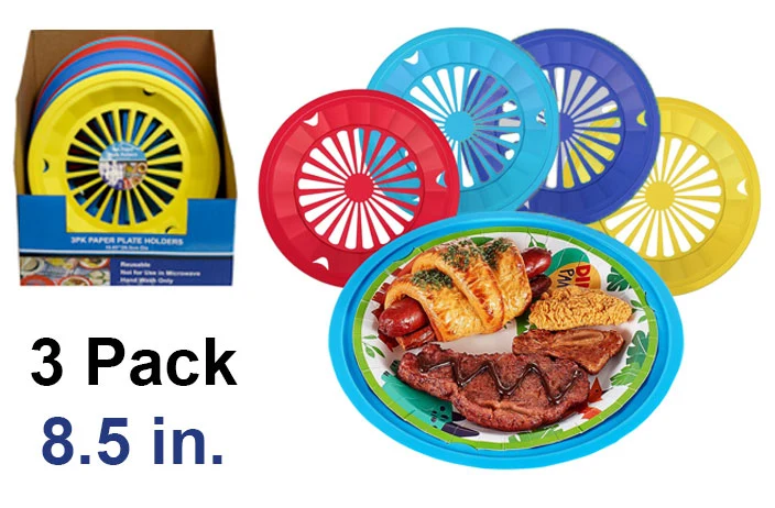 Smooth PAPER PLATE HOLDERS 3PK Durable