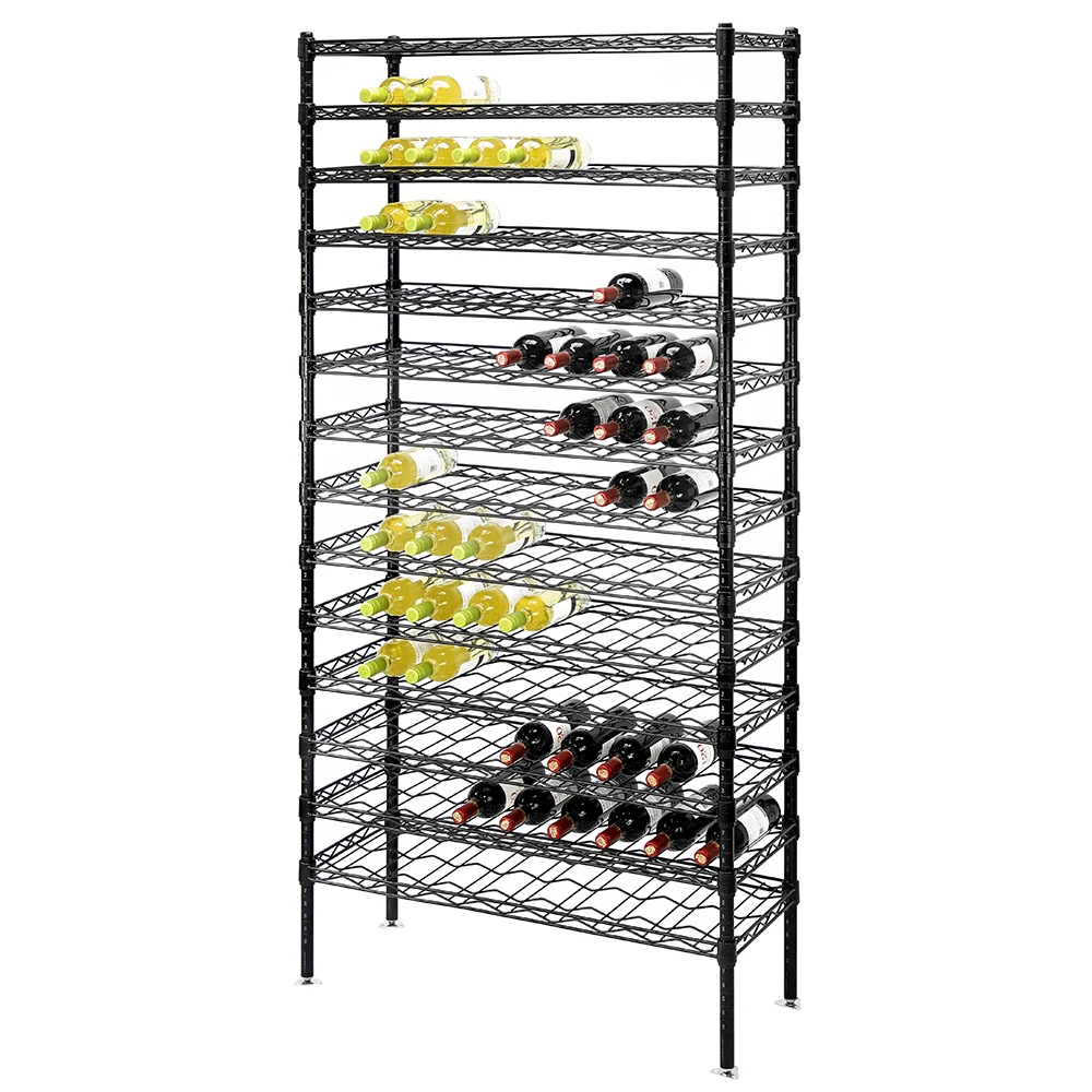 Green Heavy-Duty 14 quot d Black Wire Wine Racks Relaxed