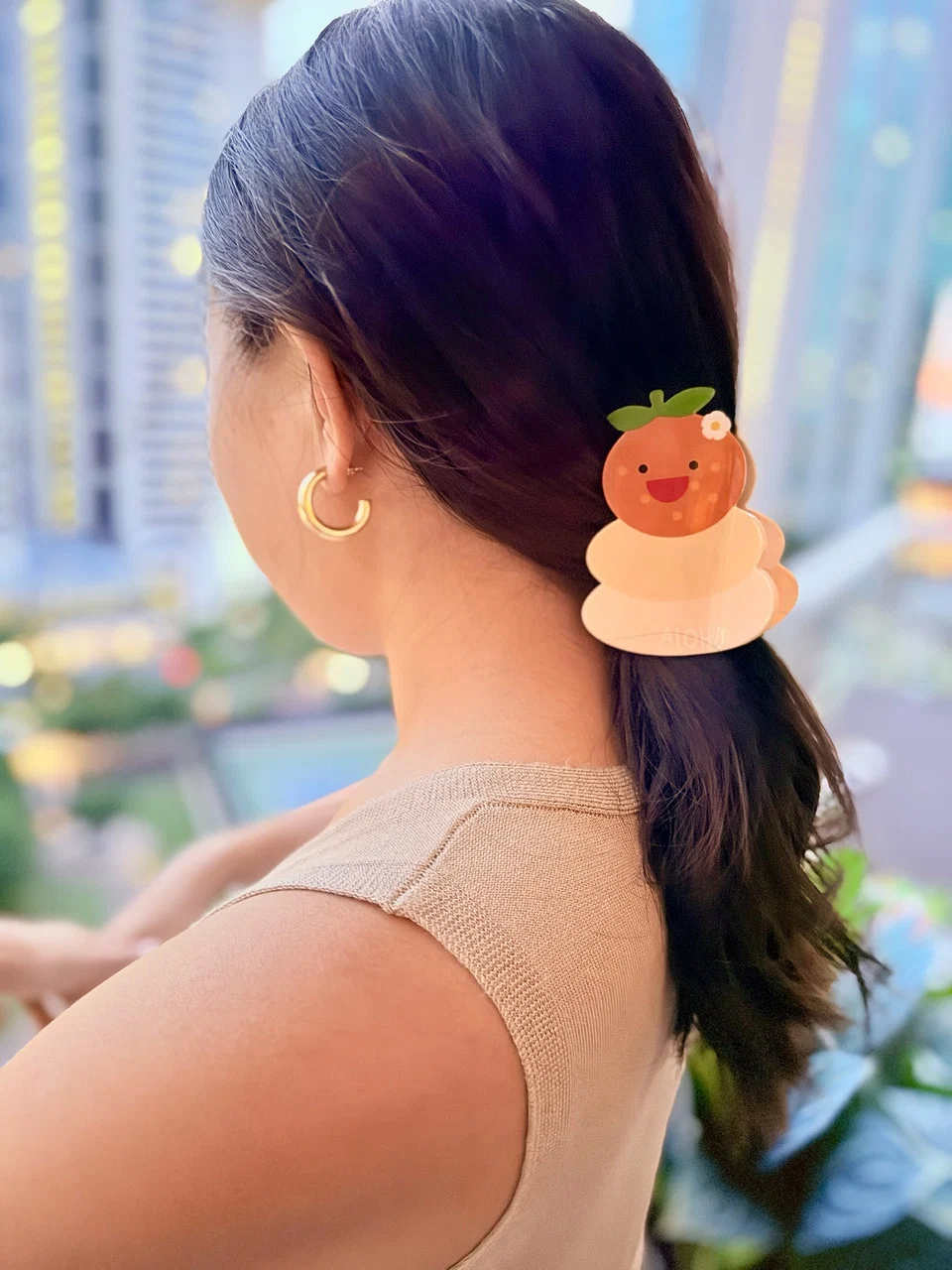 Easy-to-Use EDEN HAIR CLIP TANGERINE amp MOCHI Natural