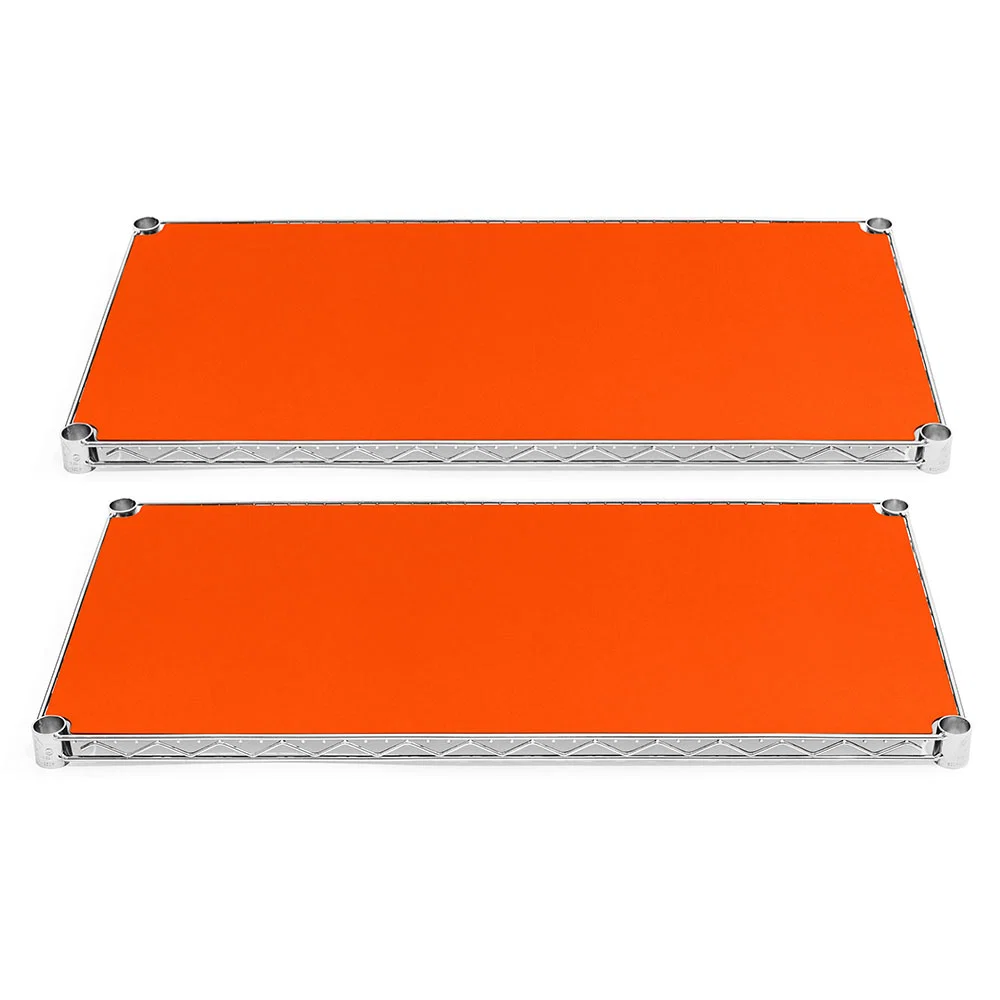 Genuine 12 quot d Plastic Wire Shelf Liners 2-Pack - Orange Official