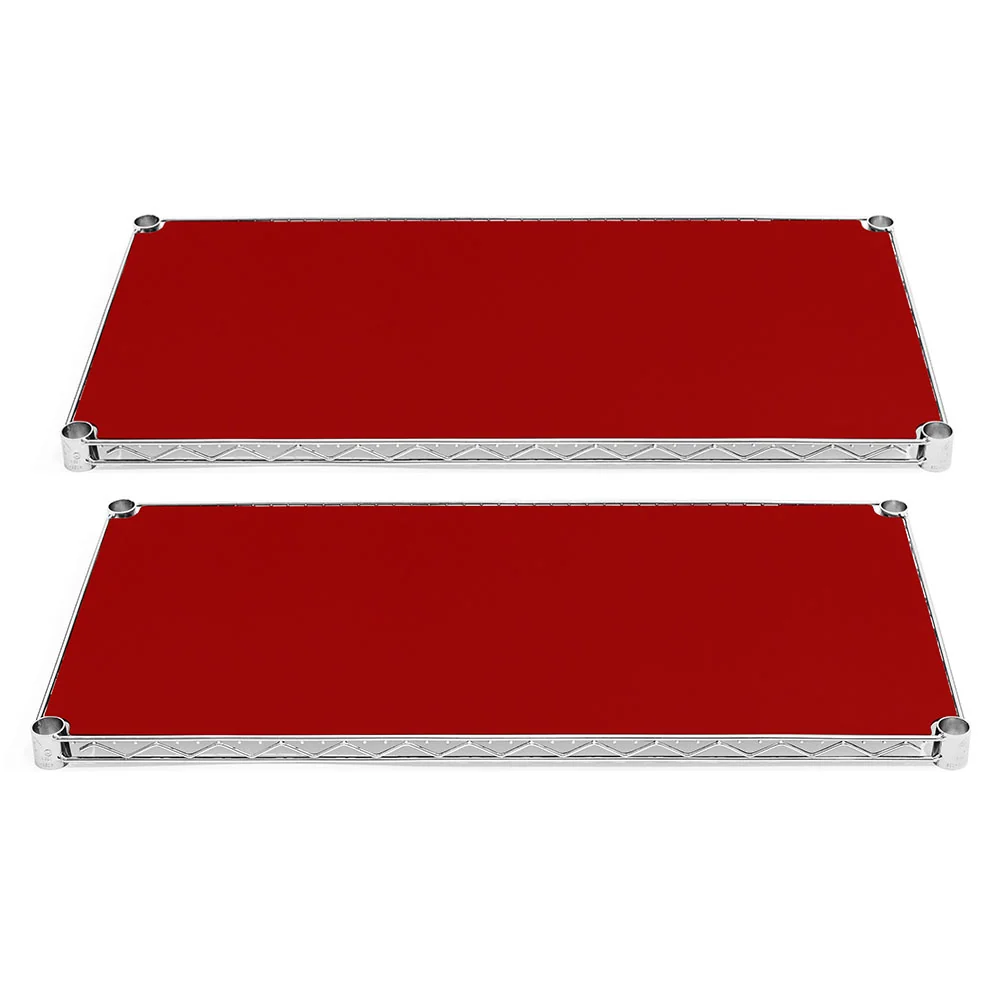 Minimalist 18 quot d Plastic Wire Shelf Liners 2-Pack - Red Top-Quality