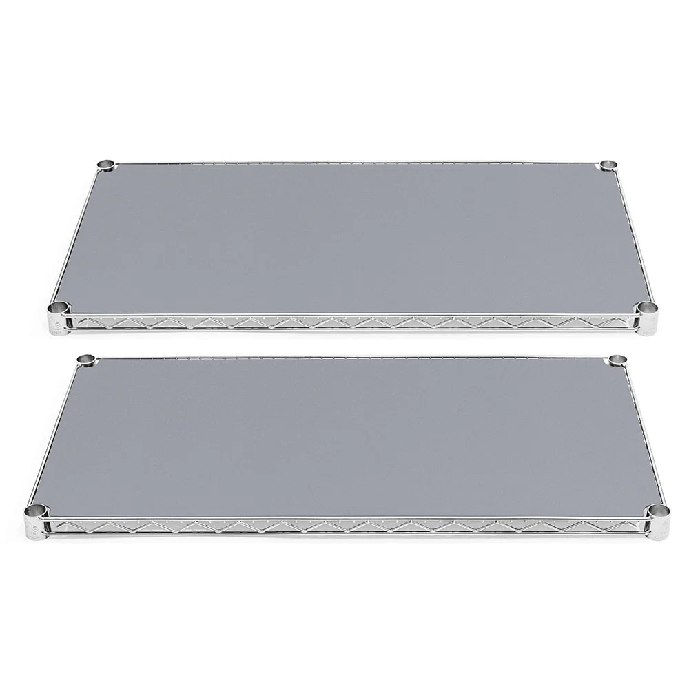 Lightweight 36 quot d Plastic Wire Shelf Liners 2-Pack - Light Gray Fine