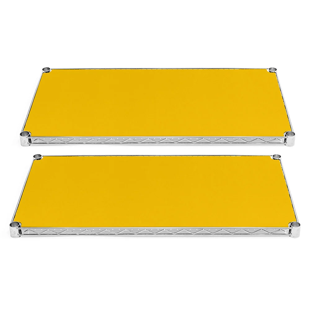 Traditional 12 quot d Plastic Wire Shelf Liners 2-Pack - Dark Yellow Breathable