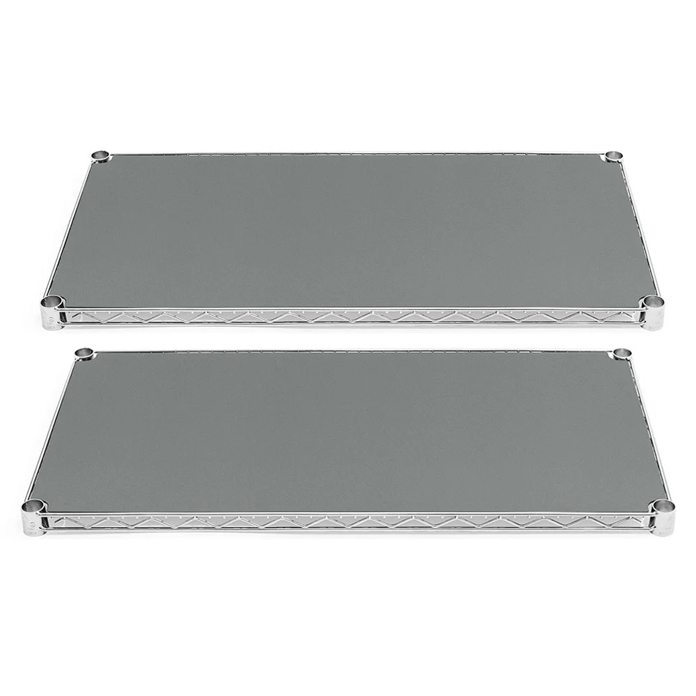 Responsible 18 quot d Plastic Wire Shelf Liners 2-Pack - Dark Gray Smooth