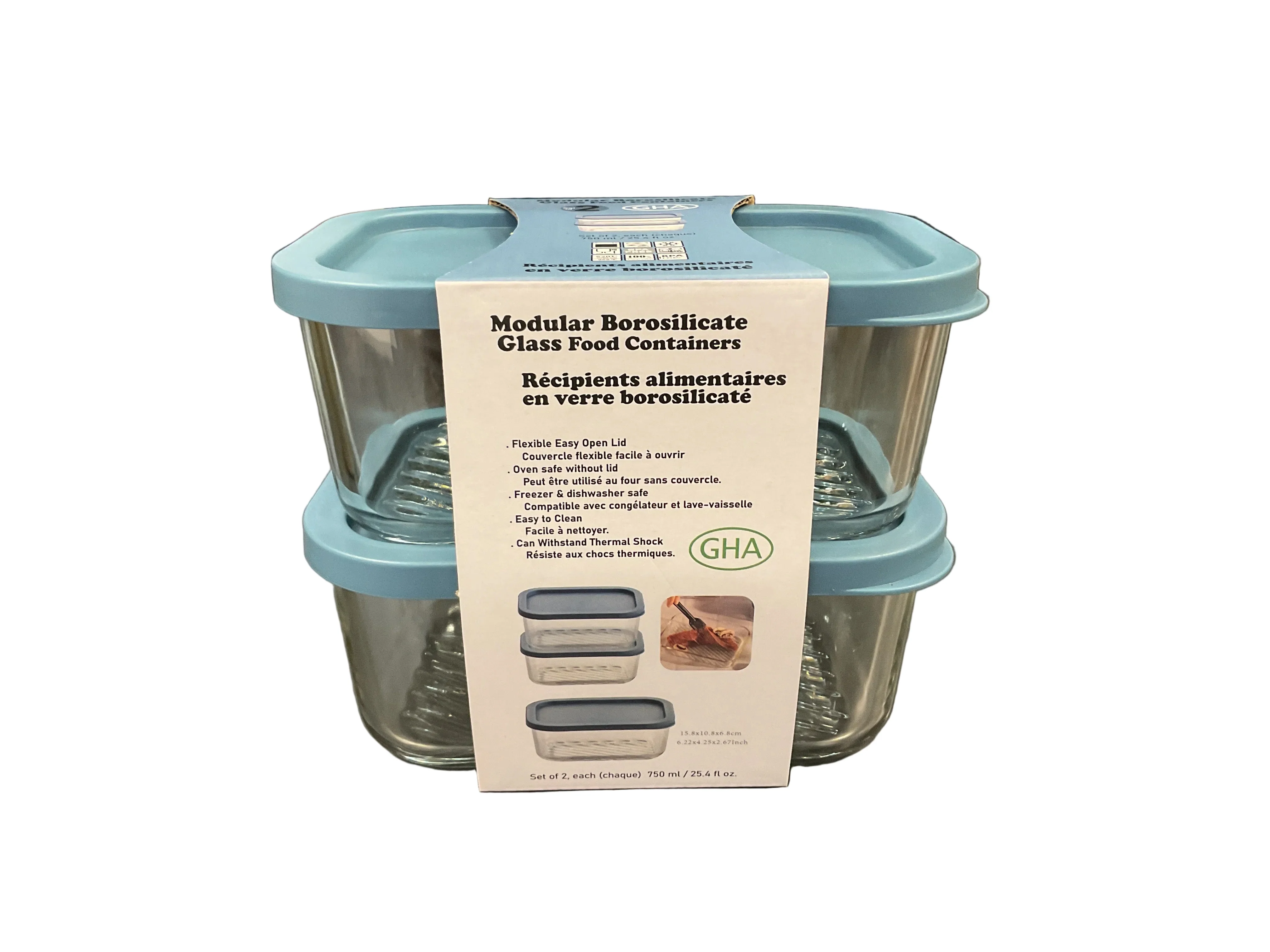 Breathable MODULAR GLASS FOOD CONTAINER S 2 25.4 OZ Verified