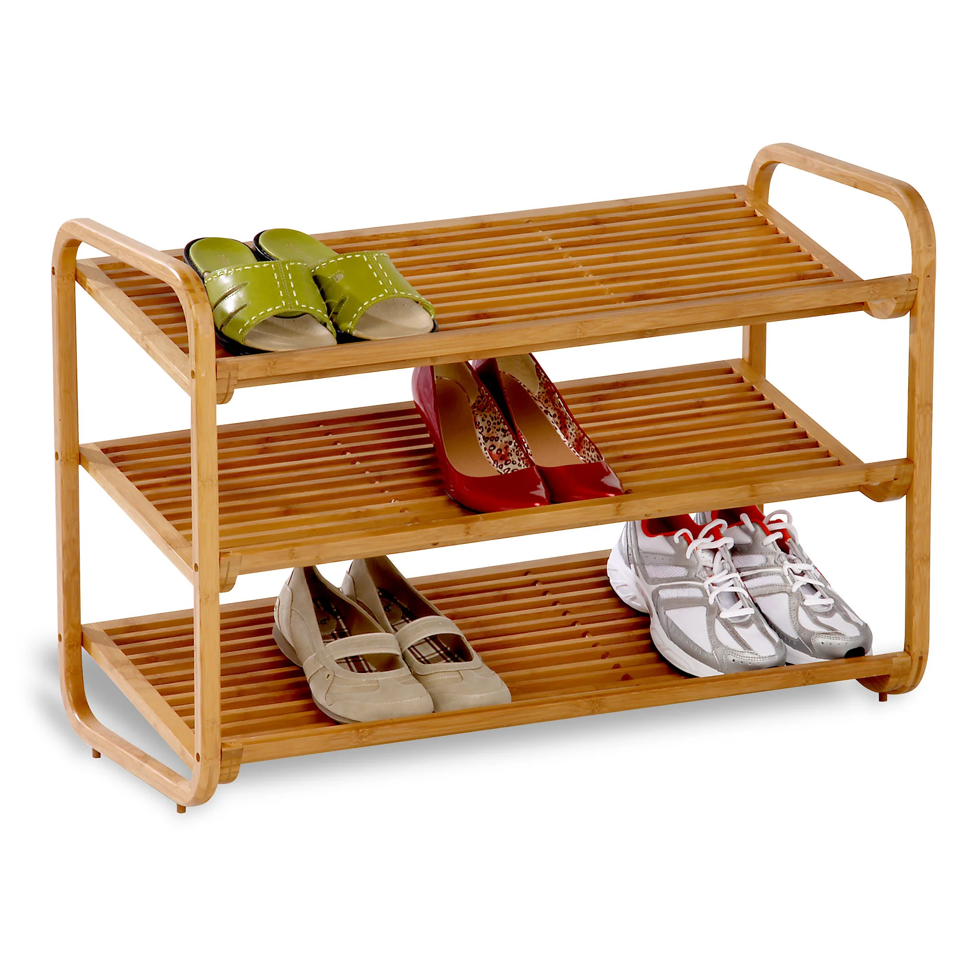 Effective 3 TIER BAMBOO SHOE SHELF Specialty