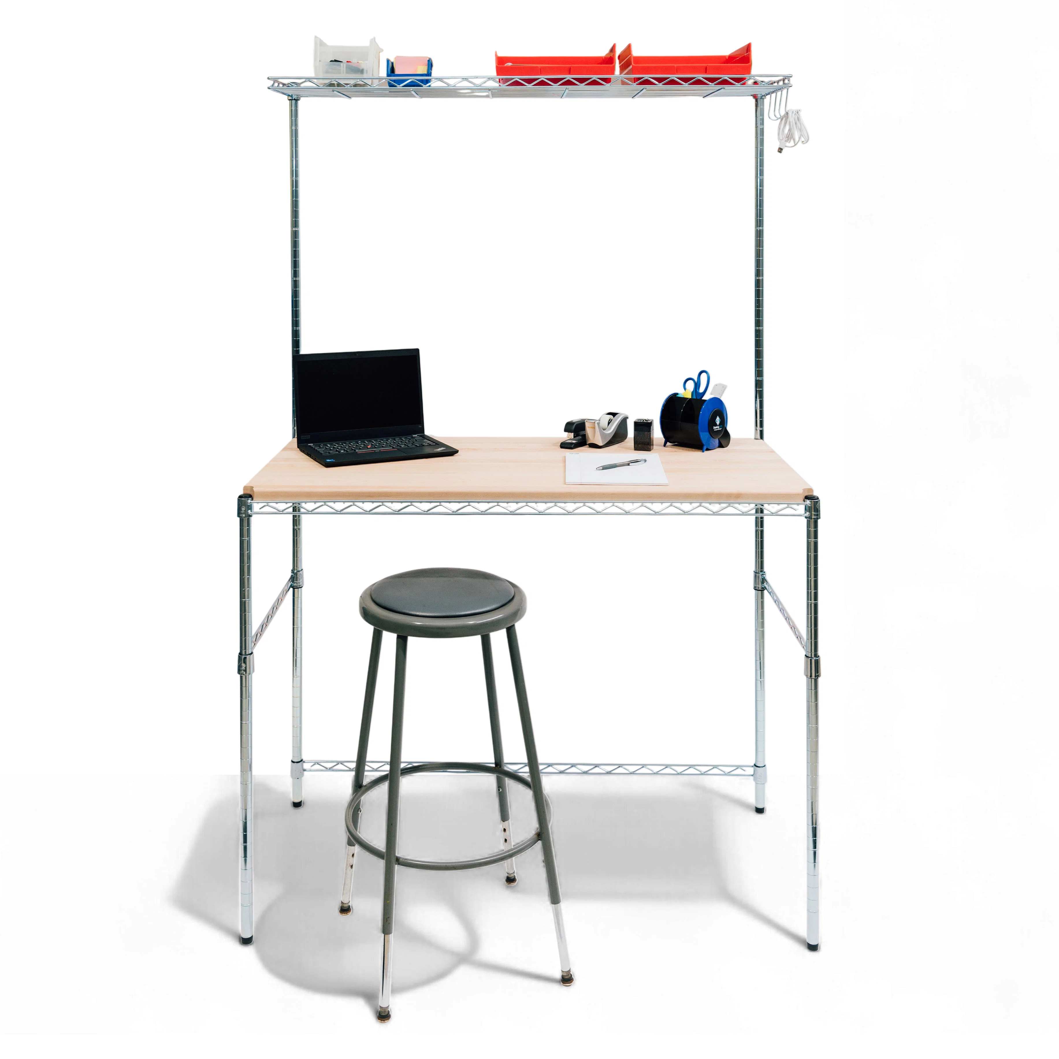 User-Friendly Workbench with Cantilever Shelf Expertly Made