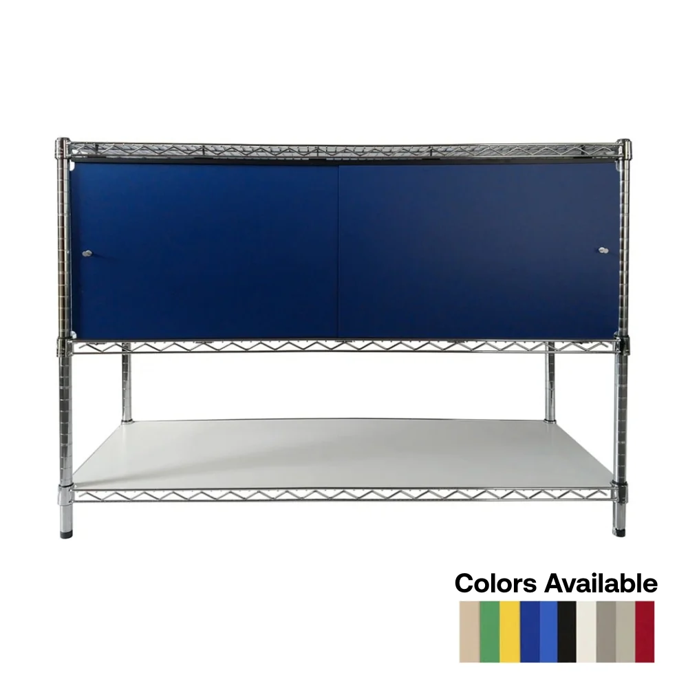Clean 18 quot d x 60 quot w x 18 quot h Sliding Door Wire Shelving Enclosures Effective