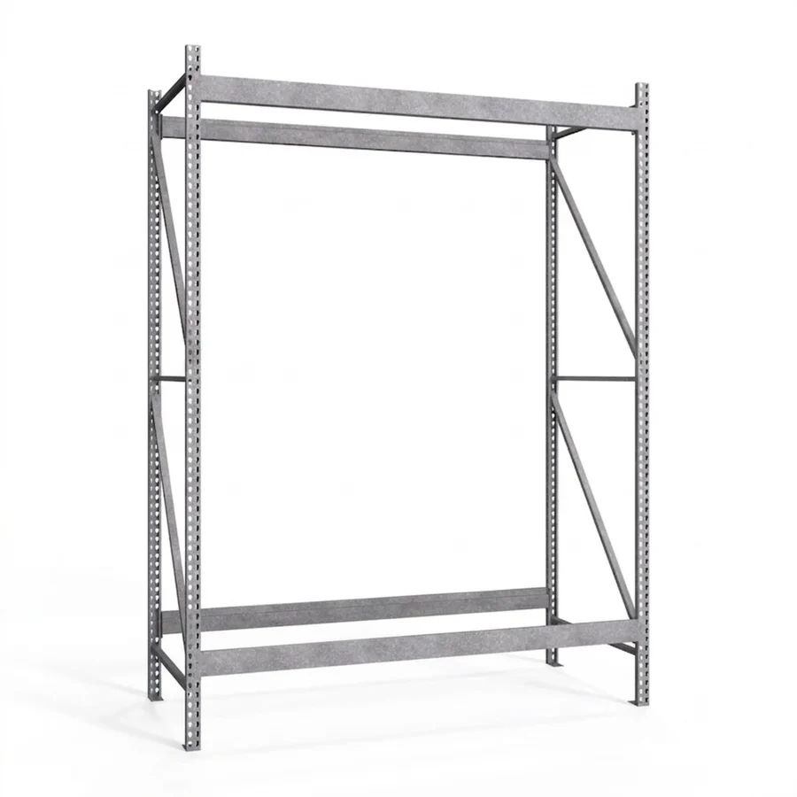 First-Class 2-Tier Galvanized Teardrop Pallet Rack Starter Units - 48 quot d x 144 quot h Original
