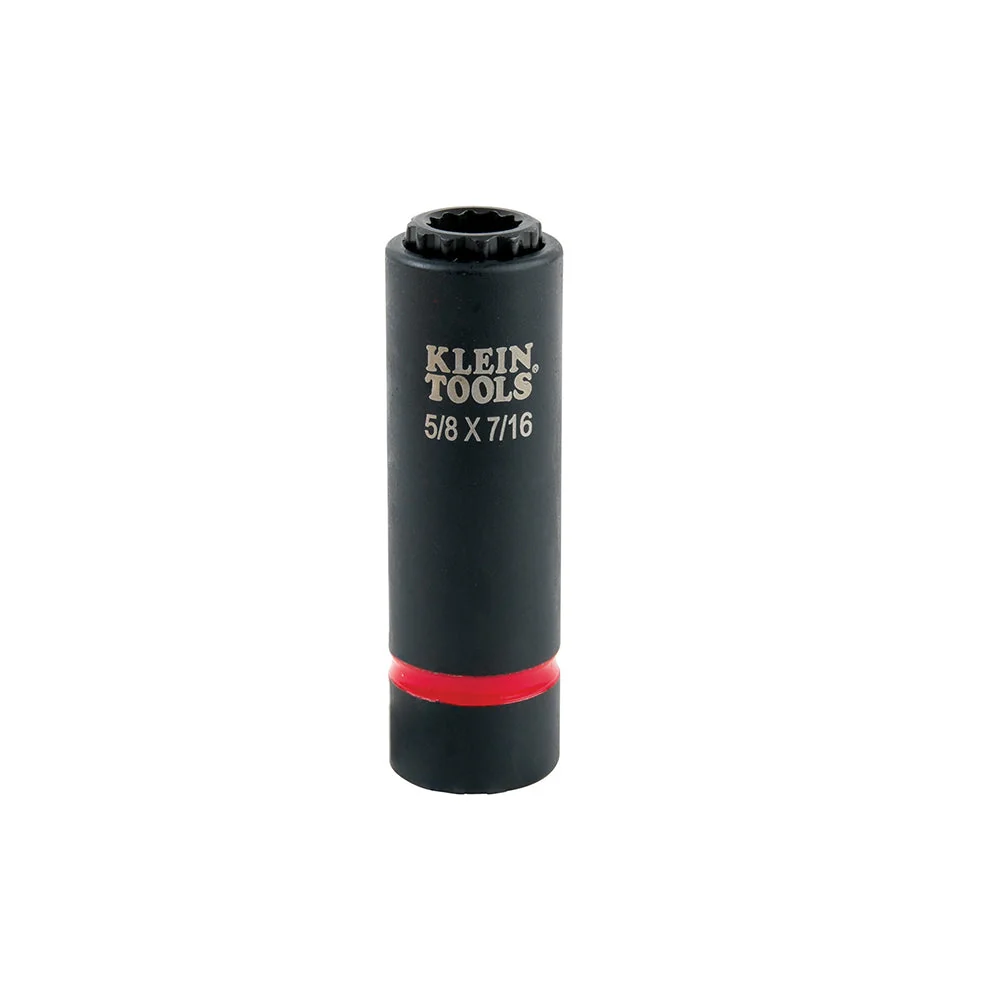 Quality Klein 2-in-1 Impact Socket 12-Point 5 8 and 7 16-Inch 66012 High-Grade