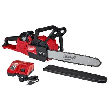 Elite Milwaukee M18 FUEL 16 in. 18V Lithium-Ion Brushless Battery Chainsaw Kit with 12.0 Ah Battery and M18 Rapid Charger 2727-21HD Convenient
