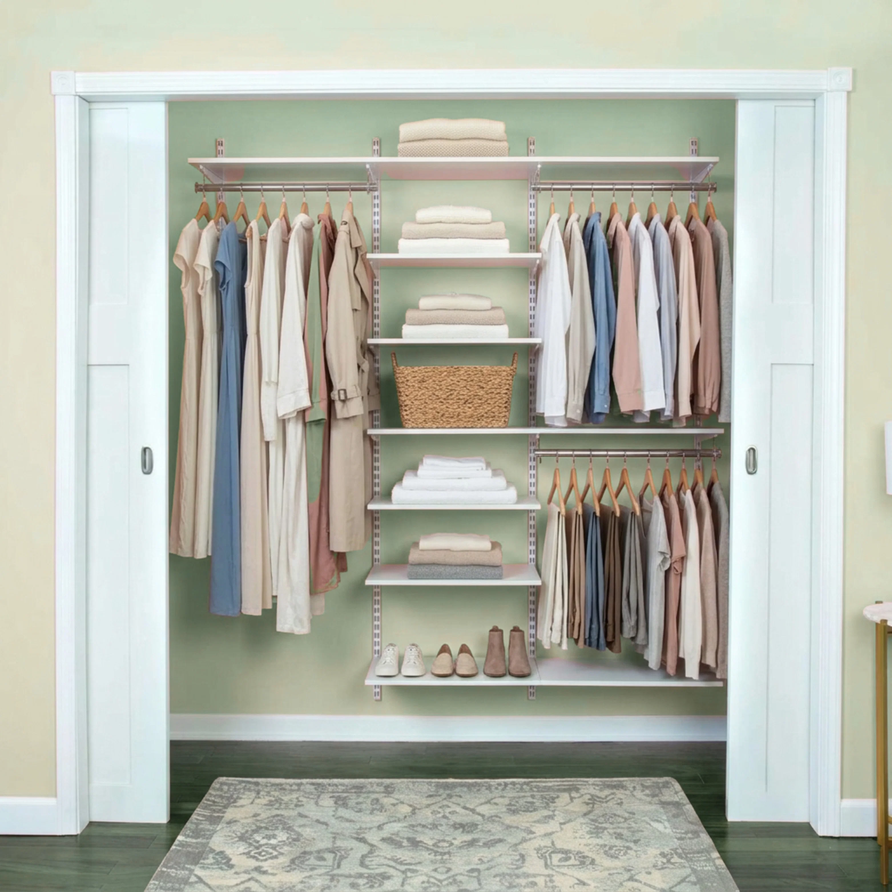 Efficient domRail 14 quot d Essential Adjustable Closet Kits Safe