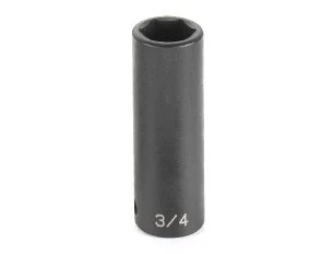Refined Grey Pneumatic 2024D – 1 2 quot Drive x 3 4 quot Deep Length Impact Socket Clean