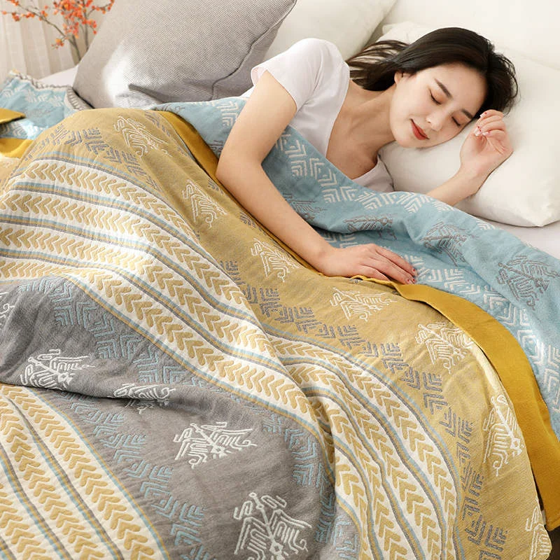 Original Ownkoti Cotton Wheat Ear Print Reversible Quilt Traditional