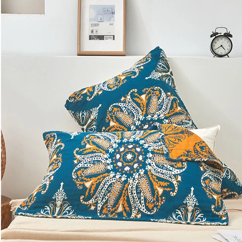 Proven Ownkoti Bohemian Cotton Flower Pillow Towel 2PCS High-Performance