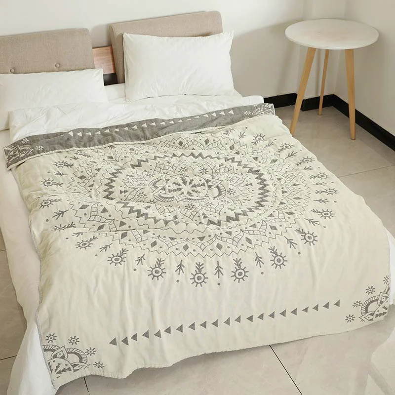 Smart Ownkoti Chic Mandala Reversible Flower Cotton Quilt Healthy