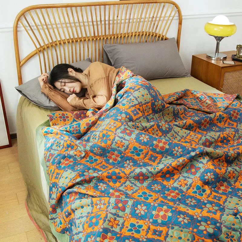 Outstanding Ownkoti Boho Floral Print Cotton Reversible Quilt Next-Generation