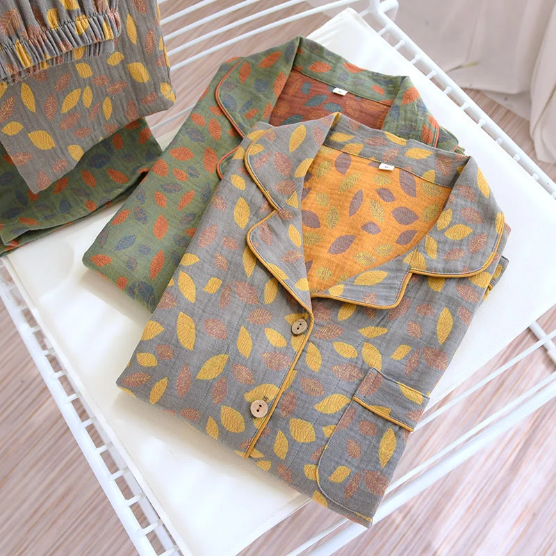 Easy-to-Use Ownkoti Leaf Pattern Soft Cotton Loungewear Set Artisan