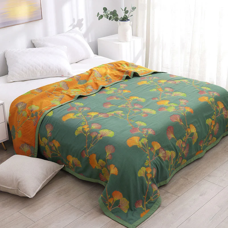World-Class Cotton Jacquard Fabric Jacquard Bedding Ownkoti Ginkgo Quilt Fast