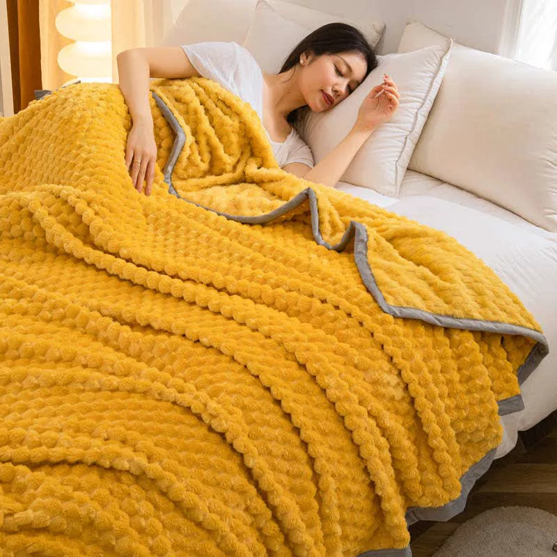 Easy-to-Use Ownkoti Solid Color Soft Velvet Reversible Blanket Next-Generation
