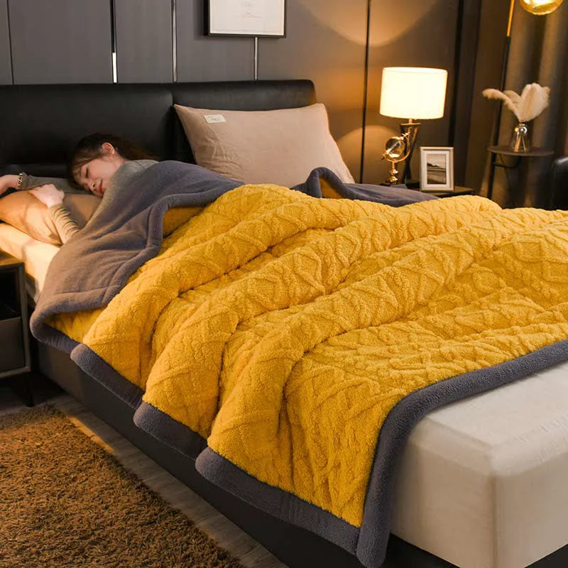 Versatile Ownkoti Luxurious Thick Warm Fleece Throw Blanket Easy-to-Use