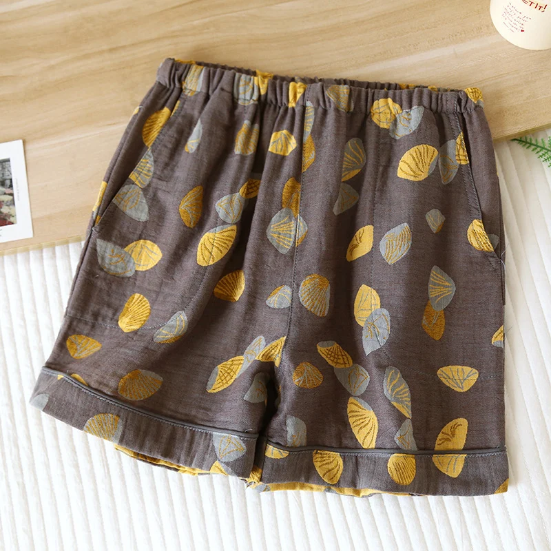 Original Ownkoti Cotton Gauze Shell Breathable Pajama Shorts Enhanced