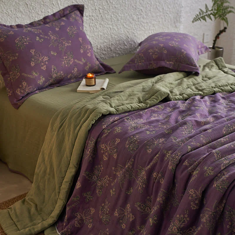 Authentic Ownkoti Cotton Gauze Jacquard Elegant Butterfly Bedding Pure