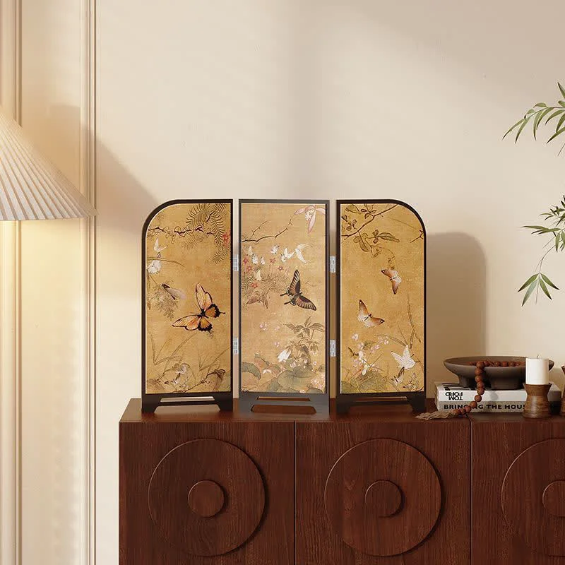 Classic Ownkoti Vintage Foldable Screen Desktop Ornament User-Friendly