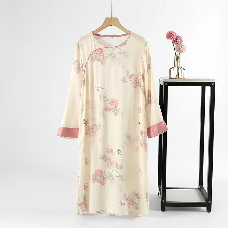 Trusted Ownkoti Floral Butterfly Soft Satin Loungewear Eco-Friendly