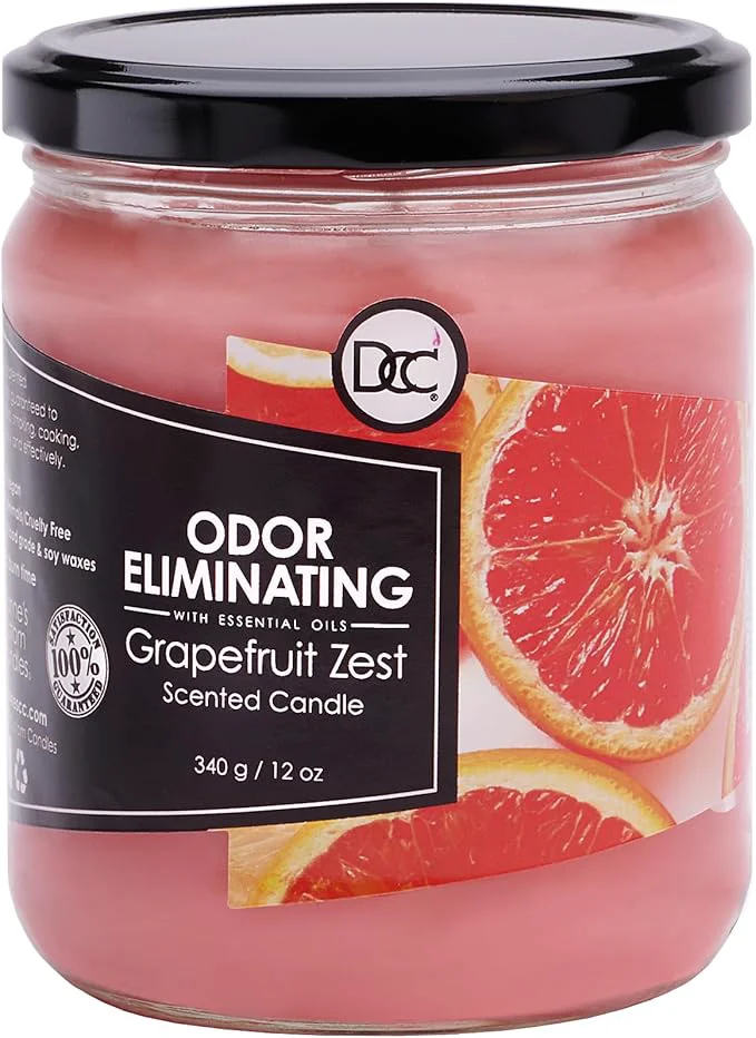 Solid Grapefruit Zest Odor Eliminating Highly Fragranced Candle Traditional
