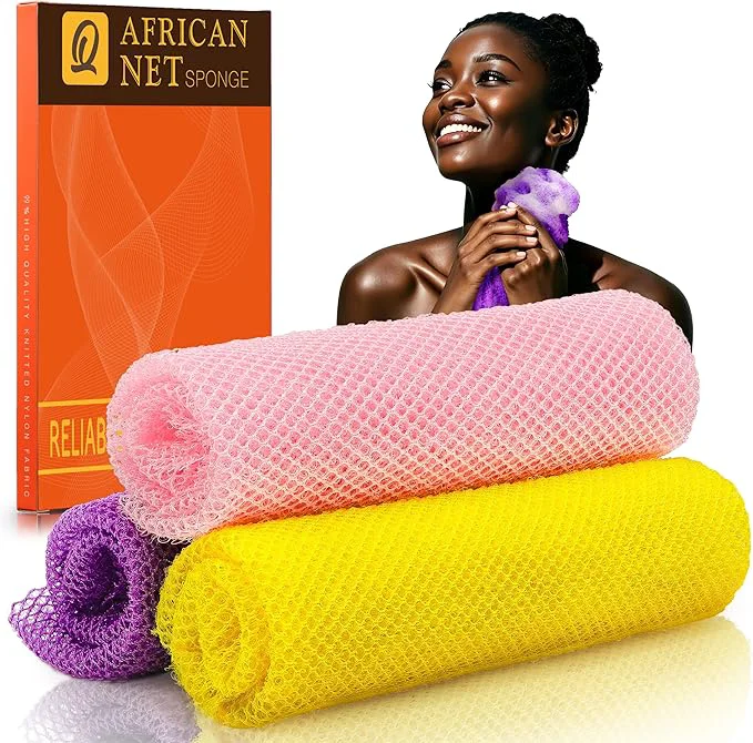 Casual UJFQBH 3 Pieces African Bath Sponge African Net Long Net Bath Sponge Easy-to-Use