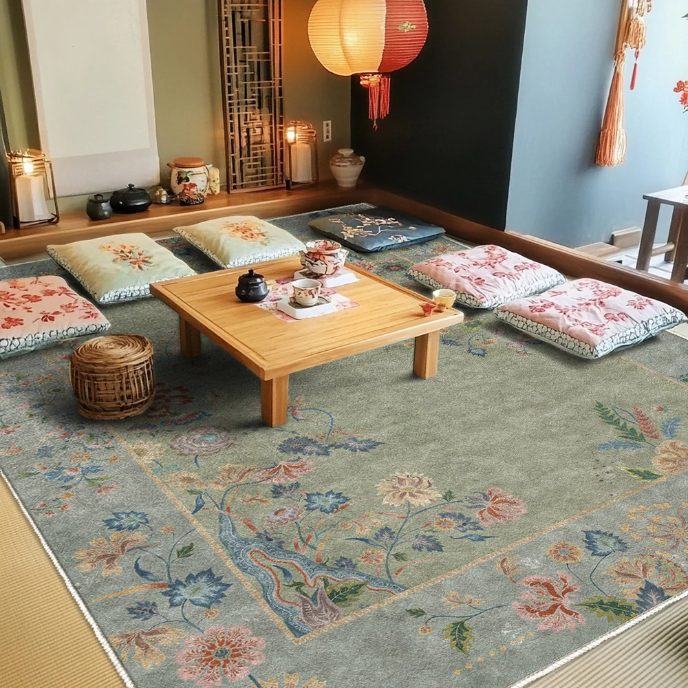 Outstanding Ownkoti Foldable Refresh Floral Anti-slip Area Rug Advanced