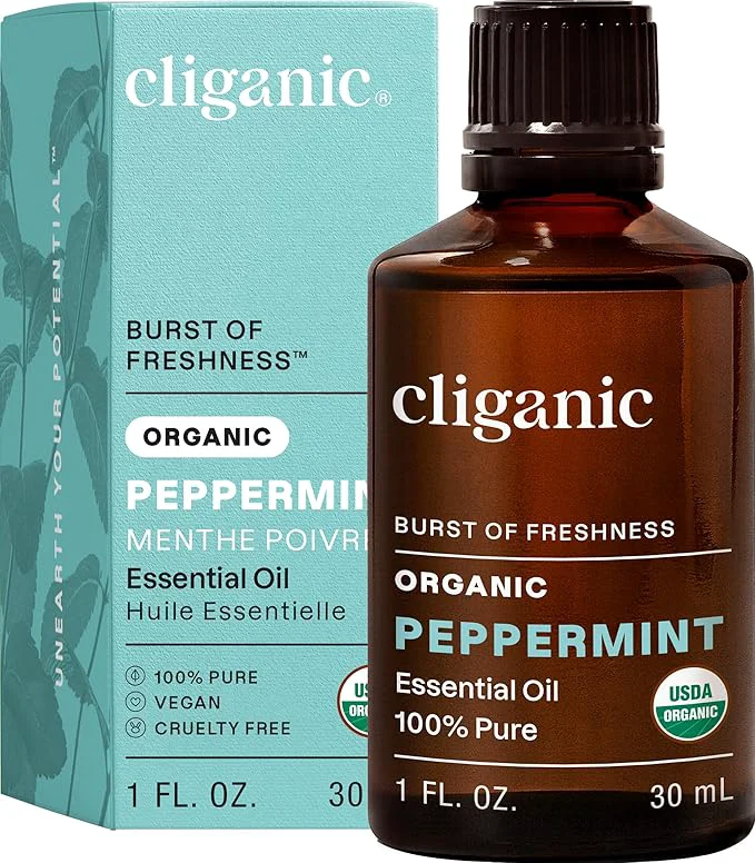 Crafted Cliganic Organic Peppermint Essential Oil 1oz Verified