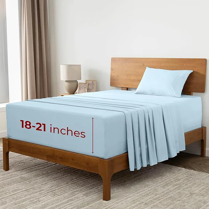 Easy-to-Use Mellanni Extra Deep Twin Sheets - 3 PC Iconic Collection Bedding - Hotel Luxury Ultra Soft Cooling Bed Sheets - Wrinkle Fade Stain Resistant Twin Aqua Top-Quality