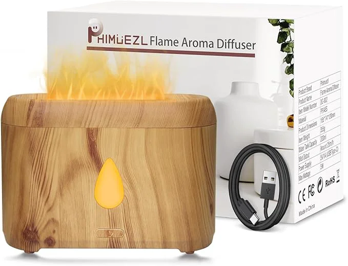 Premium Flame Diffuser for Essential Oils 200ml Ultrasonic Aroma Diffusers Outstanding