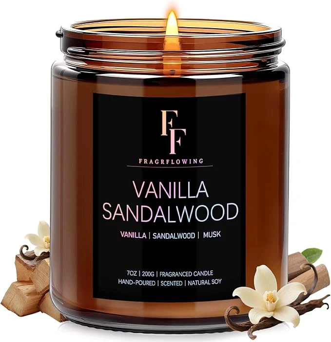 Superior Vanilla Sandalwoods Scented Candle Easy-to-Use